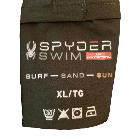 Spyder Swim‎ Adult Men's Shorts Size XL 36, 8.5 in Gray Pink Lined Trunks NWT - Picture 8 of 8